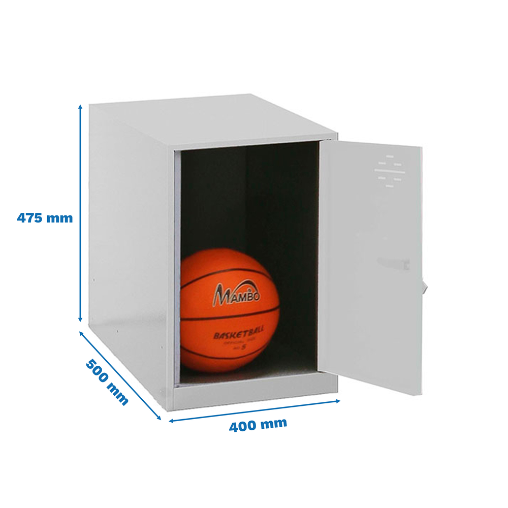 Vestiaire métallique monté 475x400x500 - Gris/Blanc - SIMON RACK - 8425437117329