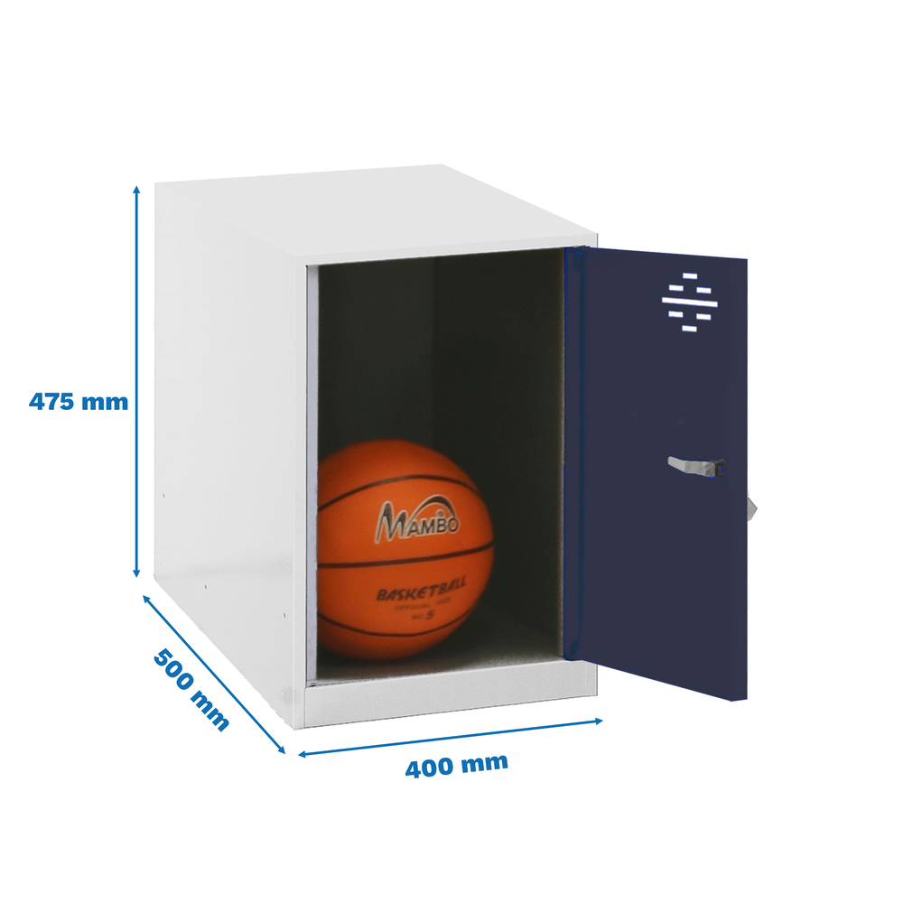 Vestiaire métallique monté 475x400x500 - Blanc/Anthracite - SIMON RACK - 8425437117381