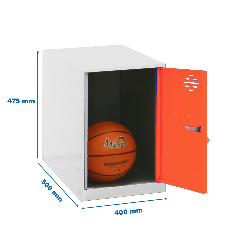 Vestiaire métallique monté 475x400x500 - Orange - SIMON RACK - 8425437117411