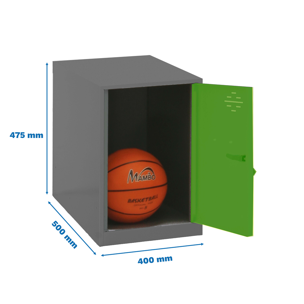 Vestiaire métallique monté 475x400x500 - Anthracite/Vert - SIMON RACK - 8425437117497