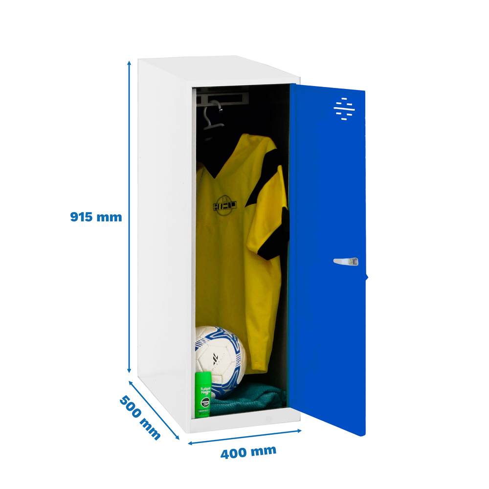 Vestiaire métallique monté 915x400x500 - Bleu - SIMON RACK - 8425437117886