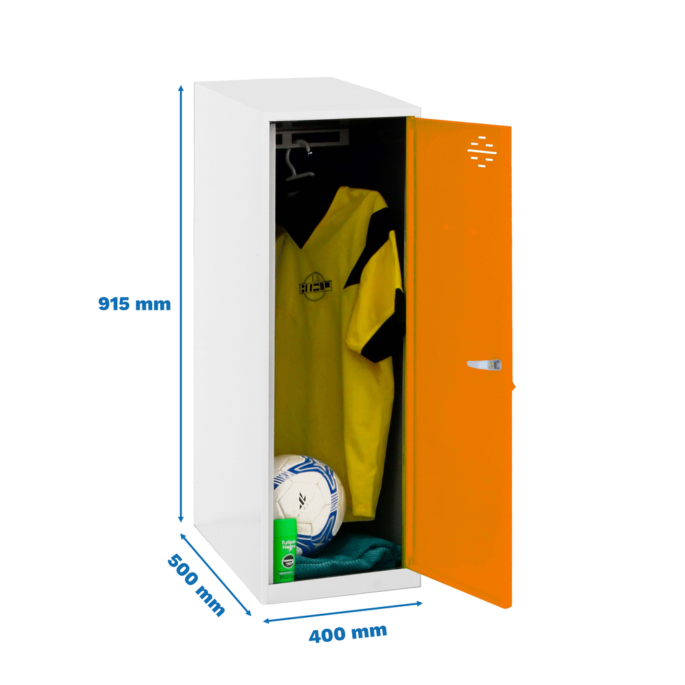 Vestiaire métallique 915x400x500 - Bleu/Orange - SIMON RACK - 8425437118067