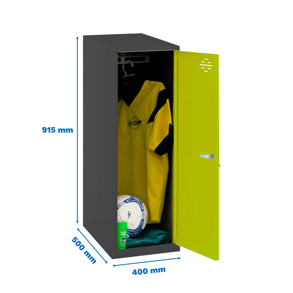 Vestiaire métallique 915x400x500 - Anthracite/Vert - SIMON RACK - 8425437118951