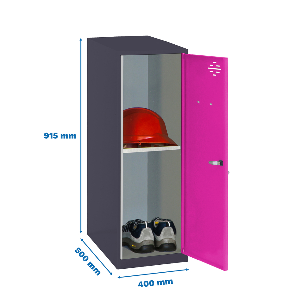 Vestiaire métallique monté 915x400x500 - Anthracite - SIMON RACK - 8425437119118