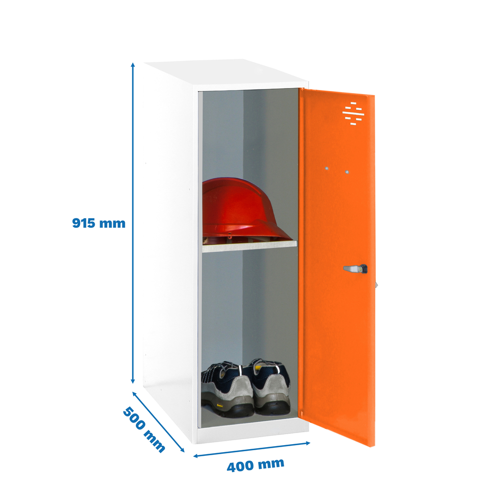 Vestiaire métallique monté 915x400x500 - Bleu/Orange - SIMON RACK - 8425437119170
