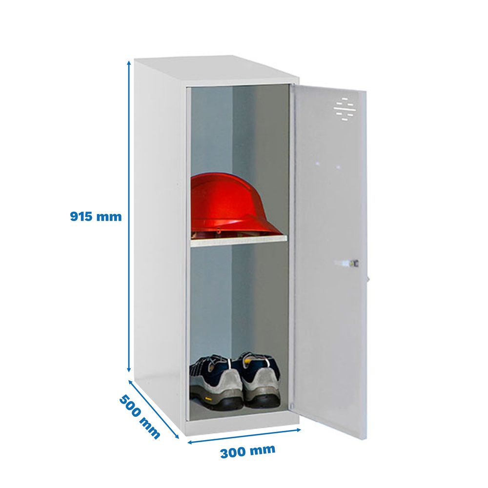 Vestiaire métallique monté 915x300x500 - Gris - SIMON RACK - 8425437119446
