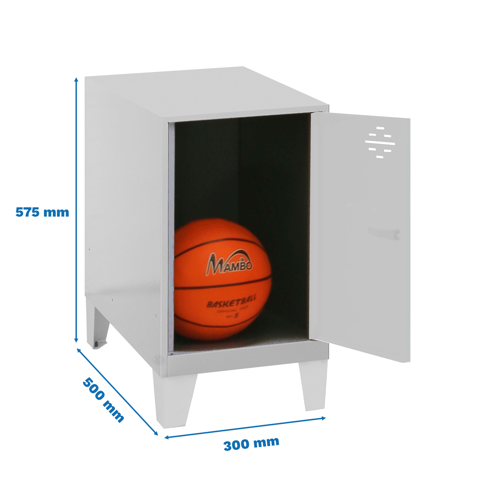 Vestiaire métallique monté 575x300x500 - Gris - SIMON RACK - 8425437119576