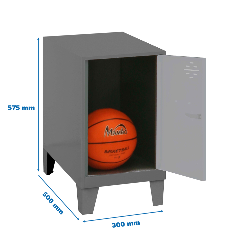 Vestiaire métallique monté 575x300x500 - Gris - SIMON RACK - 8425437119675