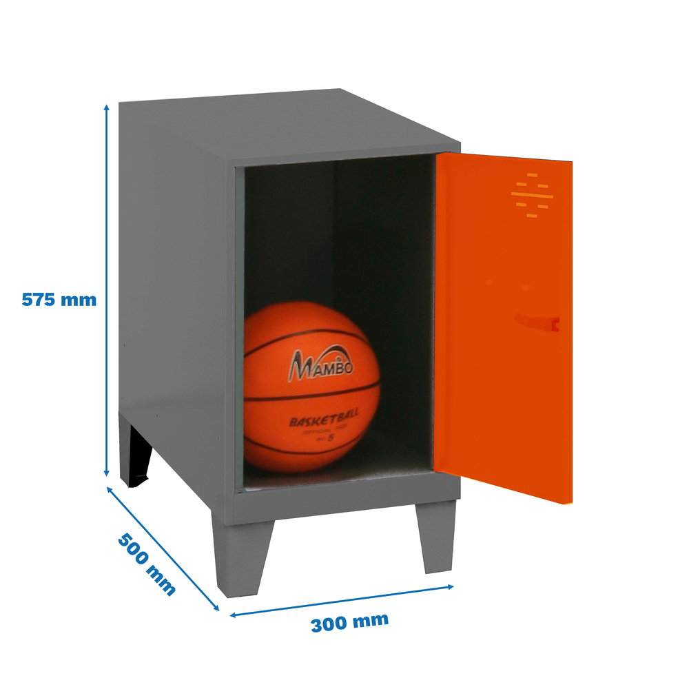 Vestiaire métallique monté 575x300x500 - Orange - SIMON RACK - 8425437119682
