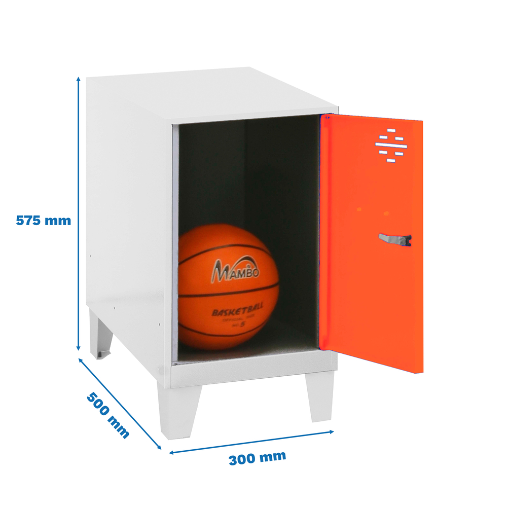 Vestiaire métallique monté 575x300x500 - Orange - SIMON RACK - 8425437119767
