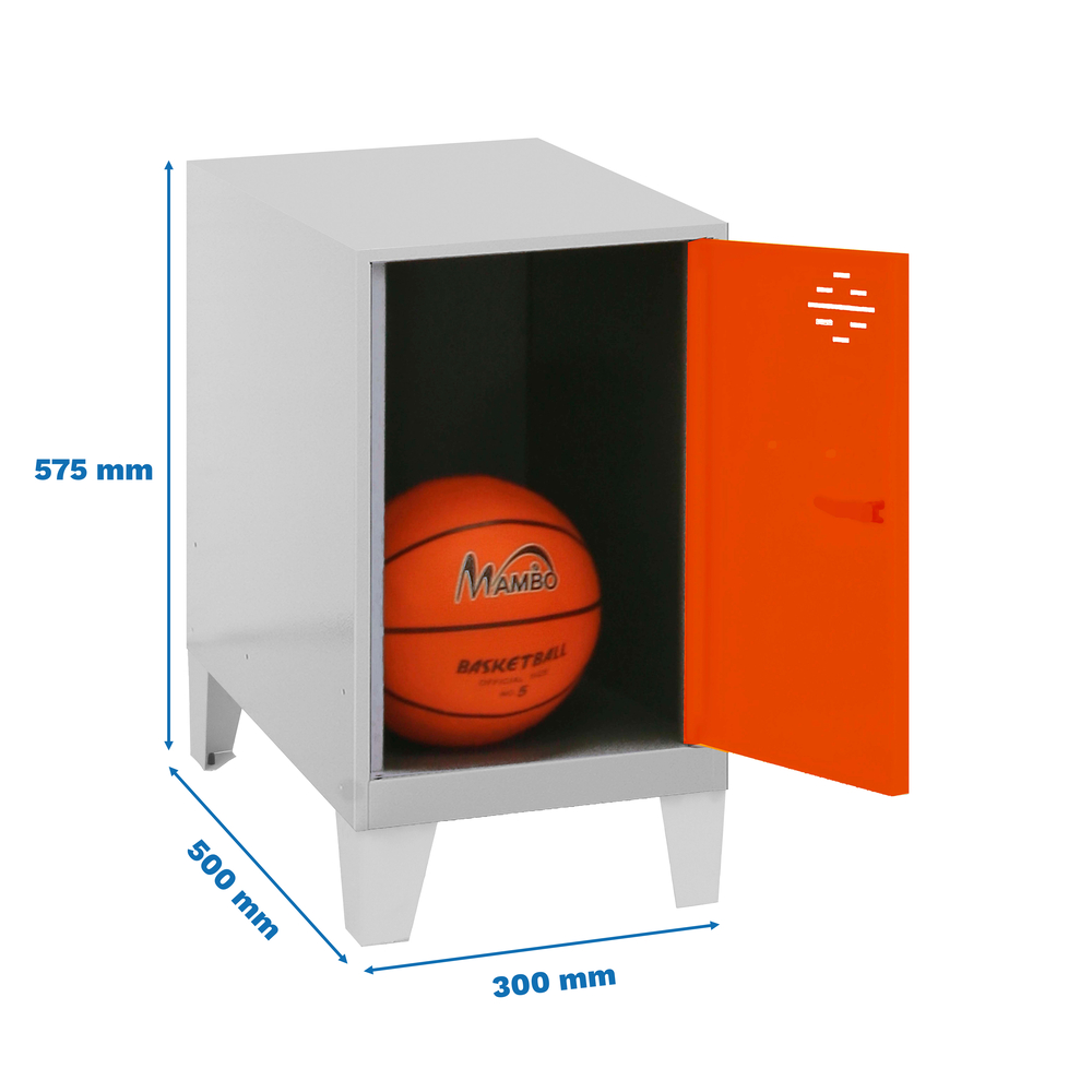 Vestiaire métallique 575x300x500 - Gris/Orange - SIMON RACK - 8425437119842