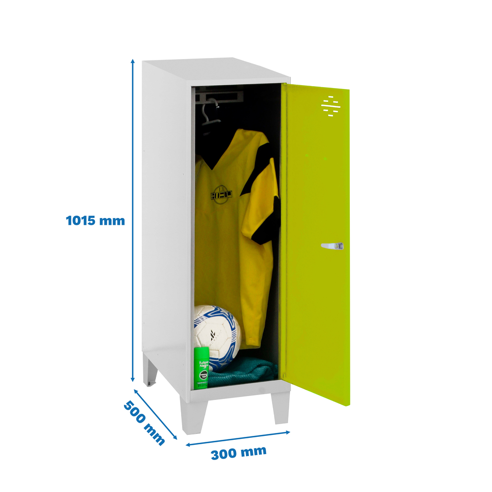 Vestiaire métallique monté 1015x300x500 - Gris/Vert - SIMON RACK - 8425437120084