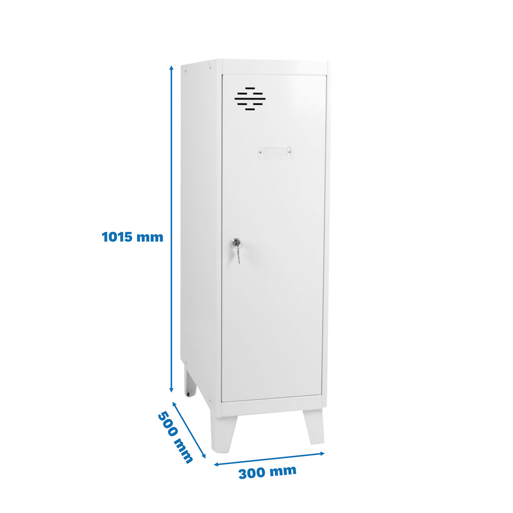 Vestiaire métallique monté 1015x300x500 - Bleu - SIMON RACK - 8425437120183