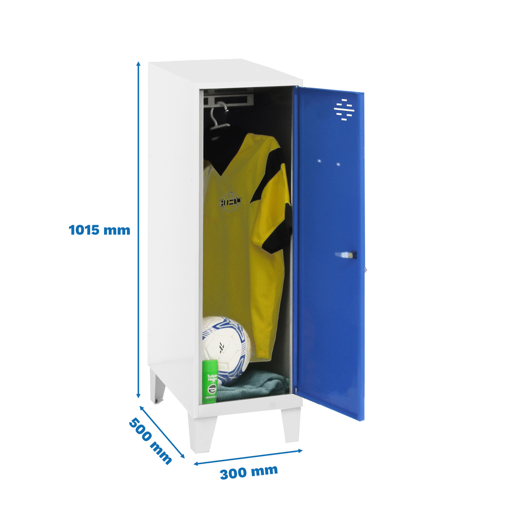 Vestiaire métallique 1015x300x500 - Bleu - SIMON RACK - 8425437120381