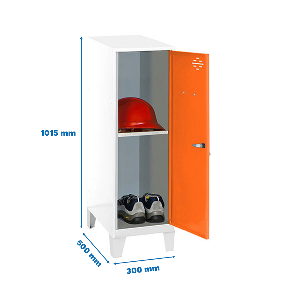 Vestiaire métallique monté 1015x300x500 - Bleu/Orange - SIMON RACK - 8425437120633