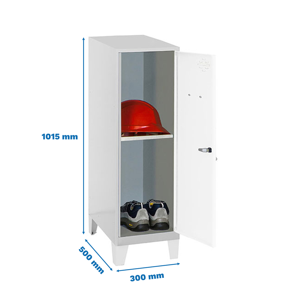 Vestiaire métallique 1015x300x500 - Galvanisé/Blanc - SIMON RACK - 8425437120701