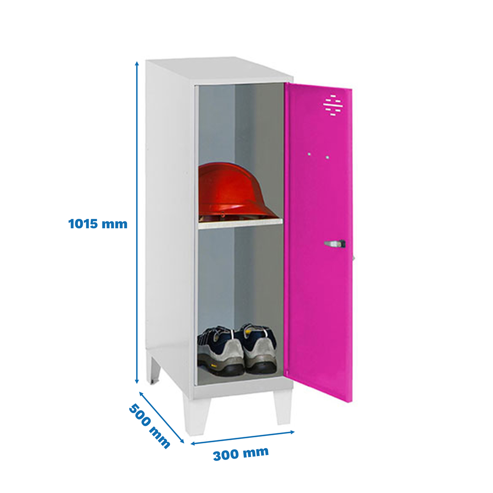 Vestiaire métallique 1015x300x500 - Galvanisé/Rose - SIMON RACK - 8425437120732