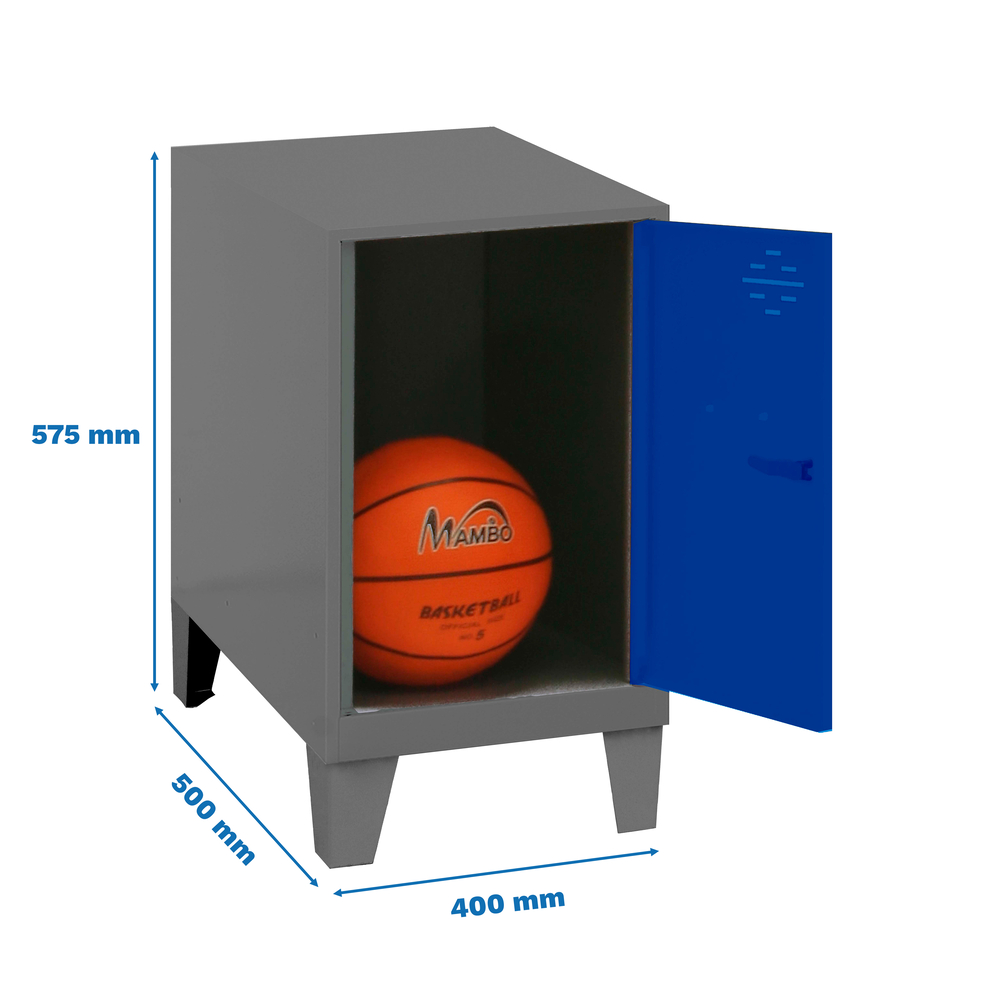 Vestiaire métallique monté 575x400x500 - Anthracite/Bleu - SIMON RACK - 8425437120985