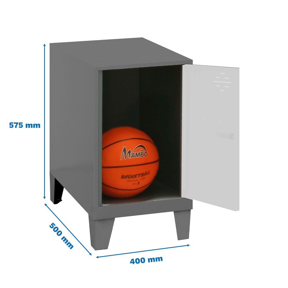 Vestiaire métallique monté 575x400x500 - Anthracite/Blanc - SIMON RACK - 8425437121036