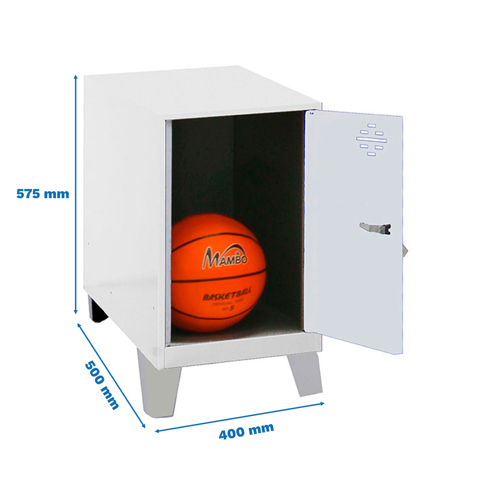 Vestiaire métallique monté 575x400x500 - Blanc - SIMON RACK - 8425437121043