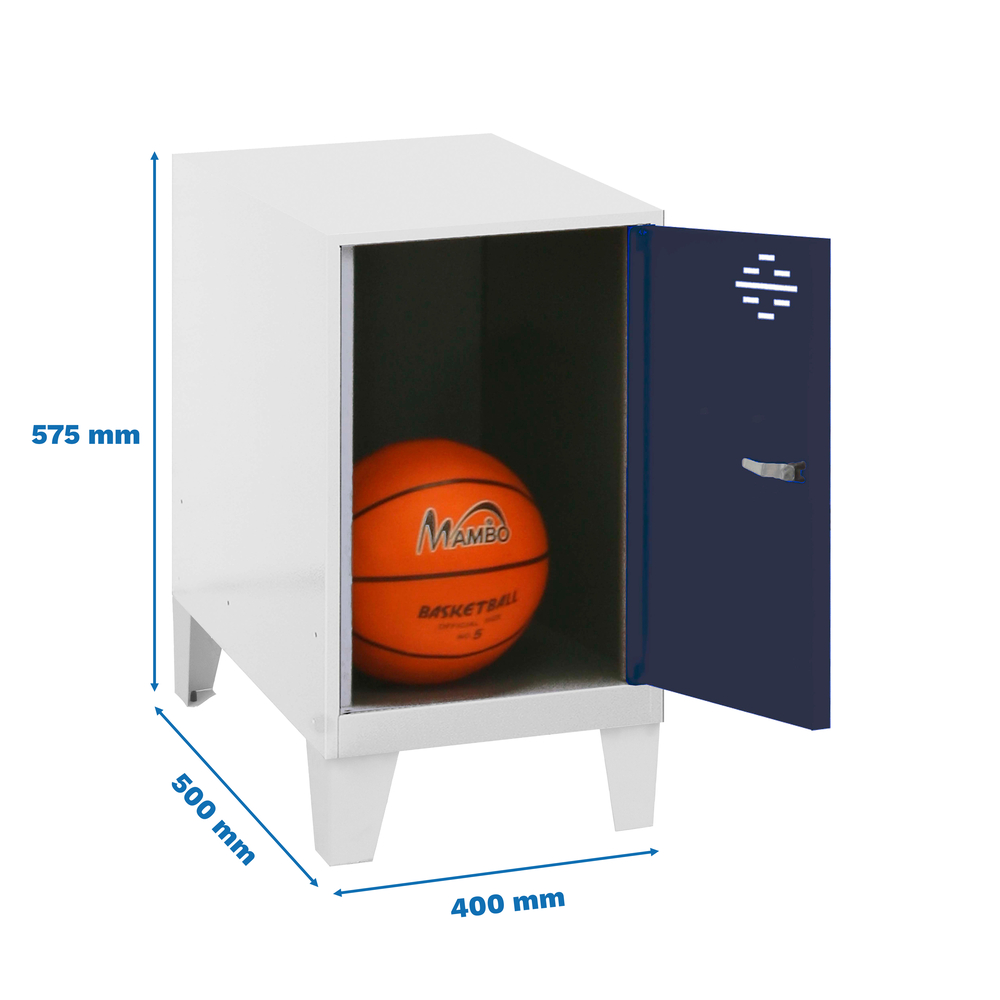 Vestiaire métallique monté 575x400x500 - Blanc/Anthracite - SIMON RACK - 8425437121050