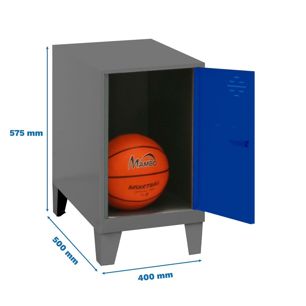 Vestiaire métallique 575x400x500 - Anthracite/Bleu - SIMON RACK - 8425437121203