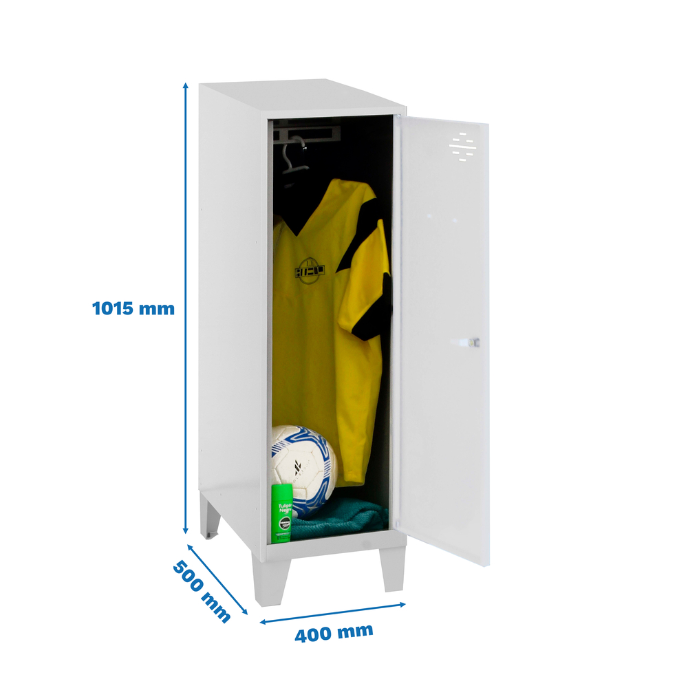 Vestiaire métallique 1015x400x500 - Galvanisé/Blanc - SIMON RACK - 8425437121586