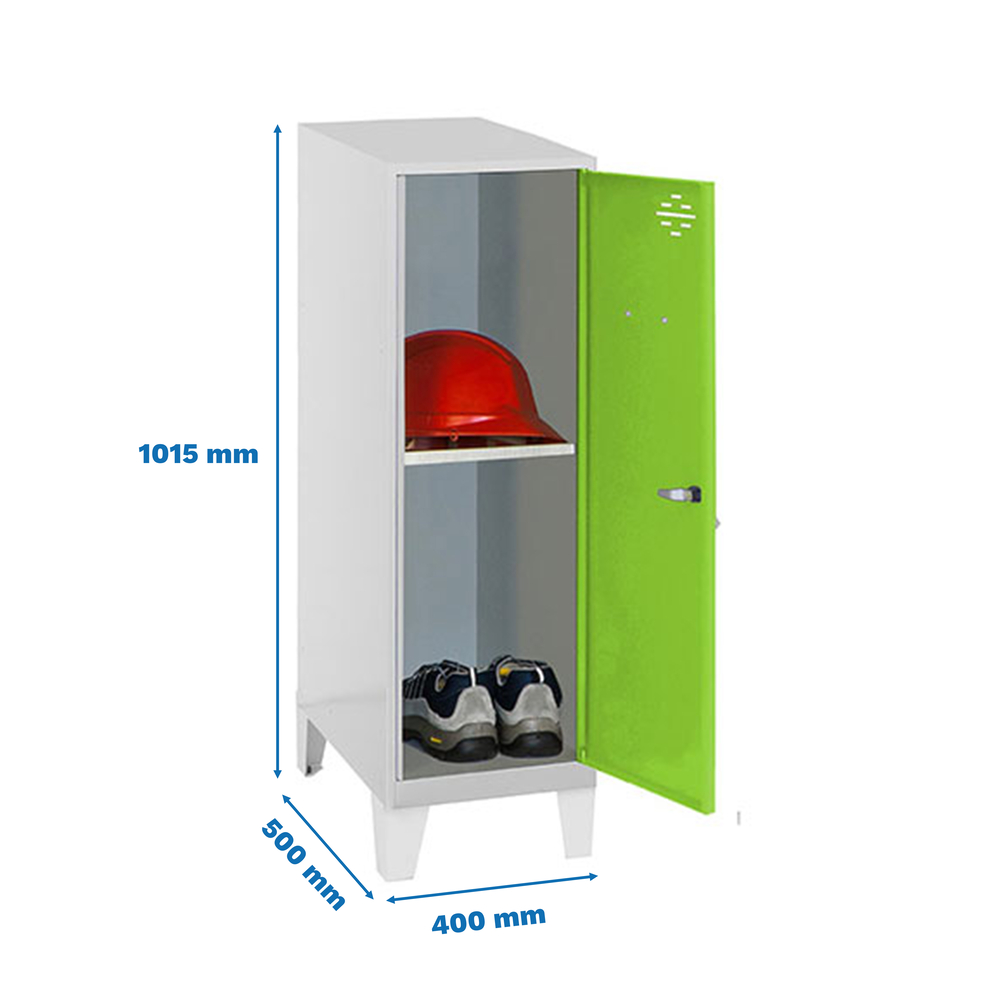 Vestiaire métallique monté 1015x400x500 - Gris/Vert - SIMON RACK - 8425437121845
