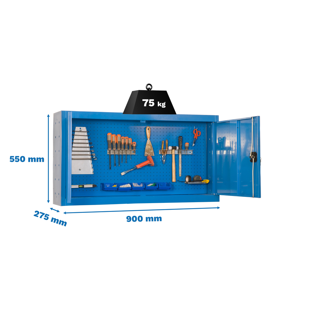 Armoire de rangement - 550x900x275 - Bleu - SIMON RACK - 8425437122545