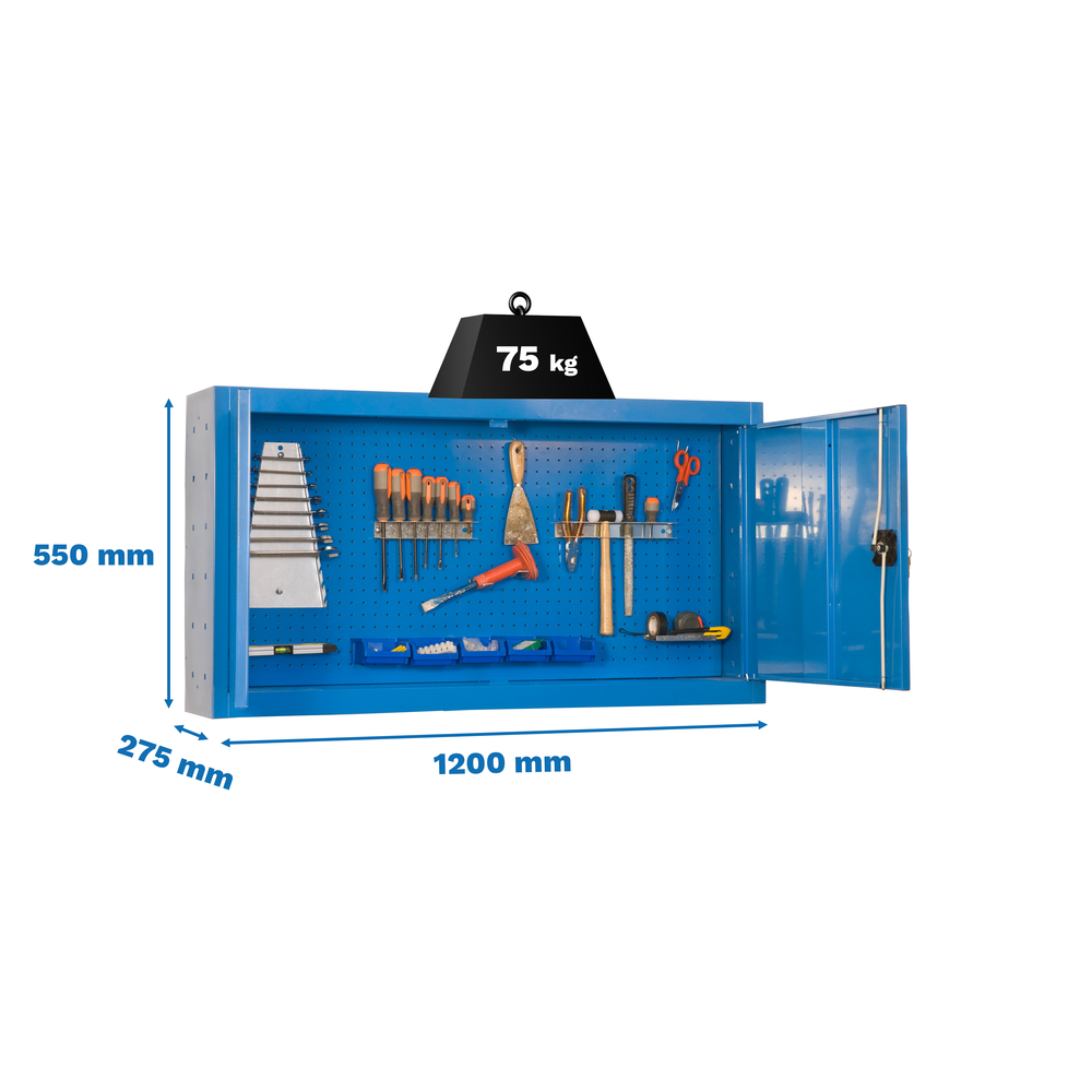 Armoire de rangement - 550x1200x275 - Bleu - SIMON RACK - 8425437122552