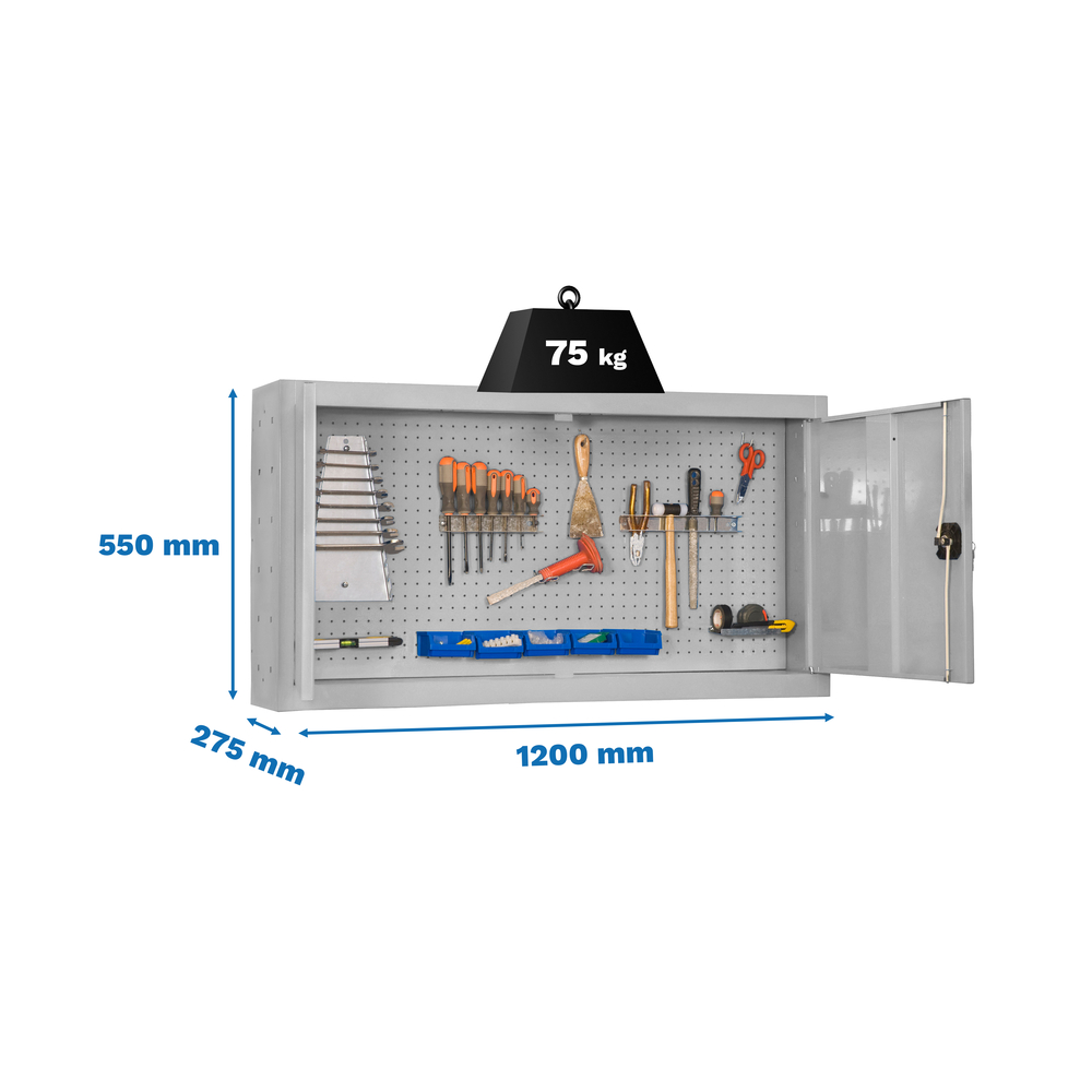 Armoire de rangement - 550x1200x275 - Blanc - SIMON RACK - 8425437122613