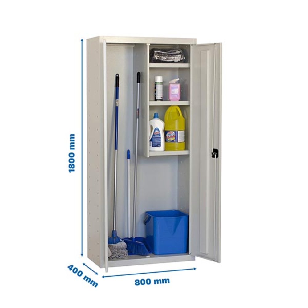 Vestiaire métallique 1800x800x400 - 3 niveaux Gris - SIMON RACK - 8425437142574