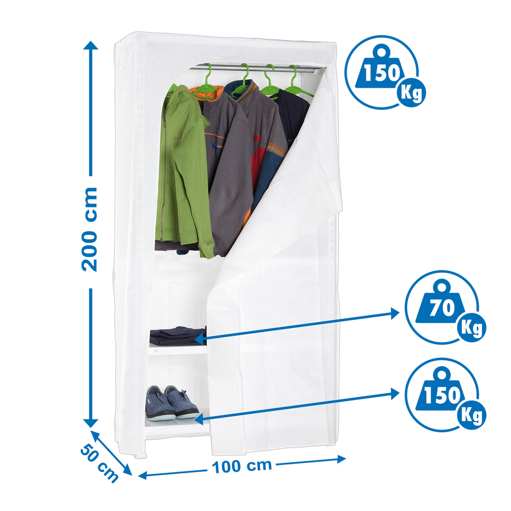 Rayonnage léger tri de bouteille sans vis 2000x1000x500 - 3 niveaux Blanc - SIMON RACK - 8435104918371