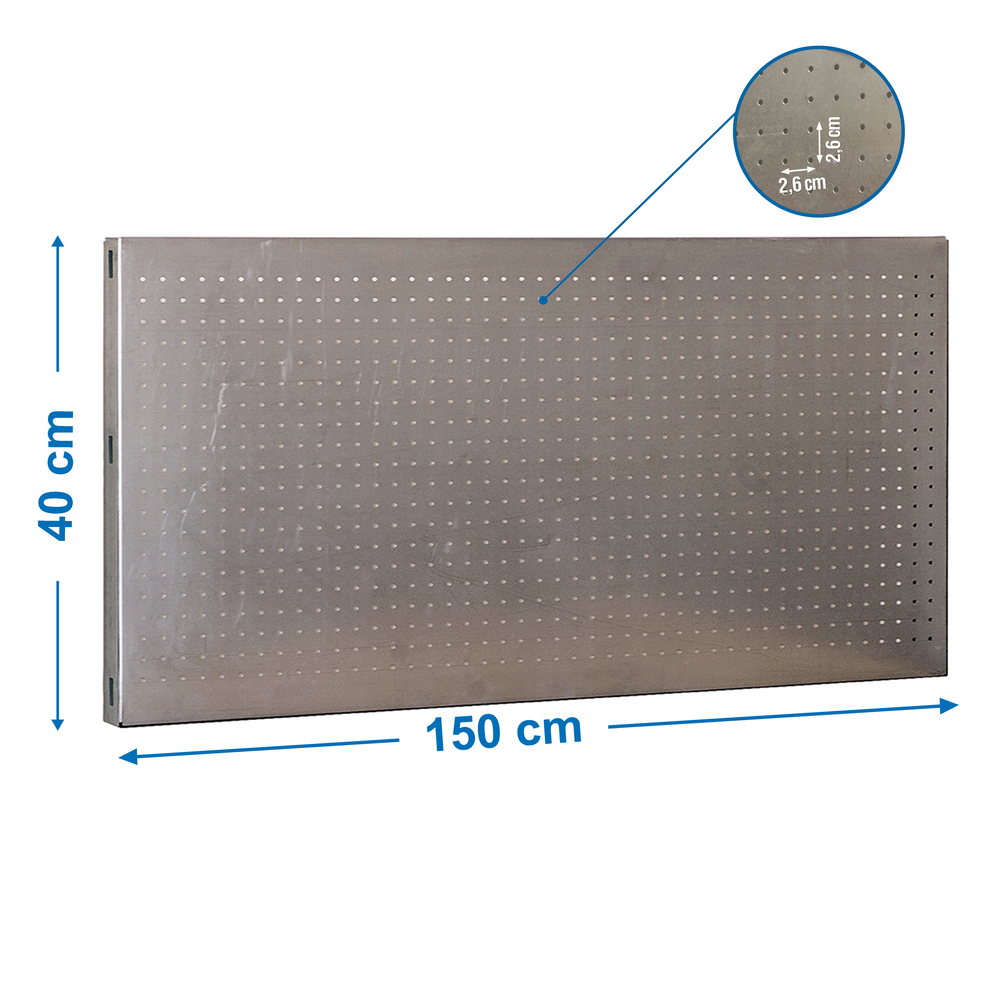 Panneau perforé 1500x400 Galvanisé - SIMON RACK - 8435104926659