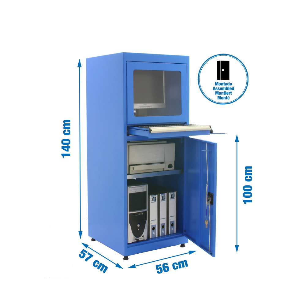 Vestiaire métallique monté 1400x560x570 - Bleu - SIMON RACK - 8435104936016