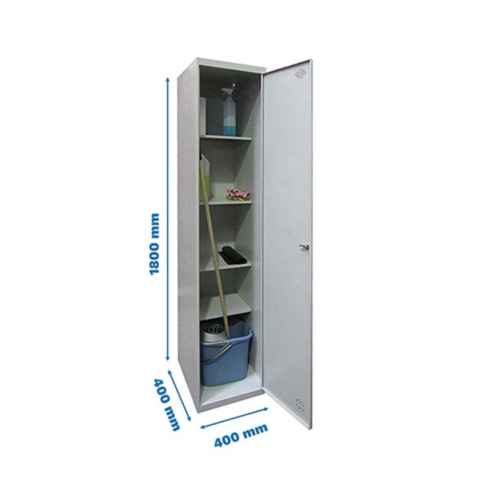 Vestiaire métallique 1800x400x400 - 4 niveaux Gris - SIMON RACK - 8435104936429