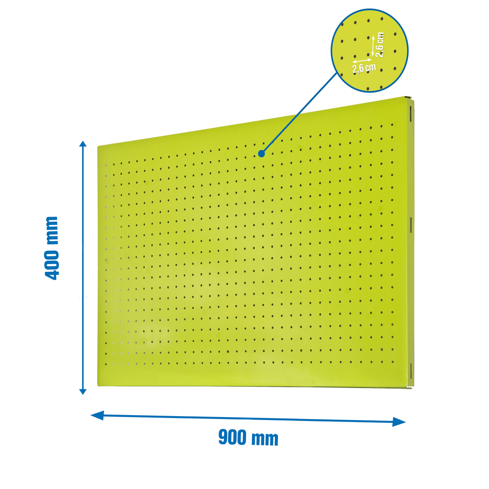 Panneau perforé pour rangement  - 400x900x35 -  Vert - SIMON RACK - 8435104941713