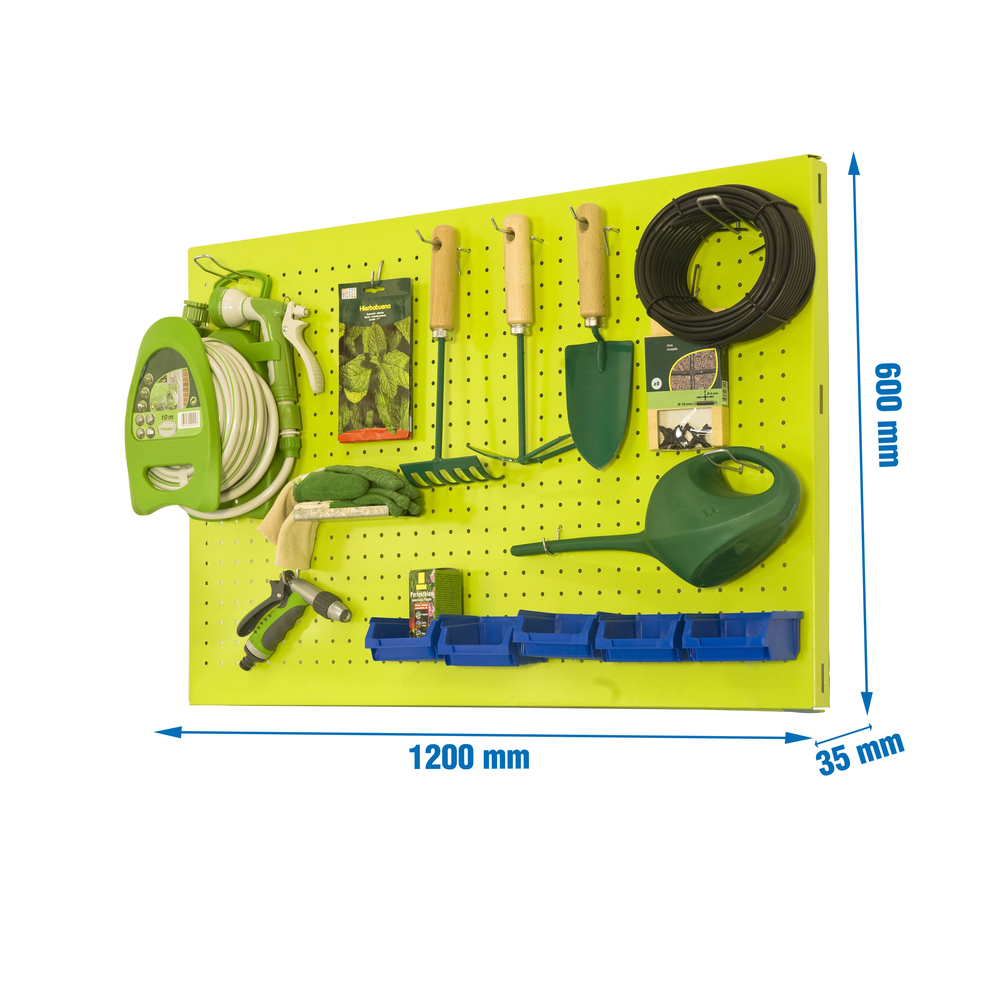 Panneau perforé pour rangement  - 600x1200x35 -  Vert - SIMON RACK - 8435104941744