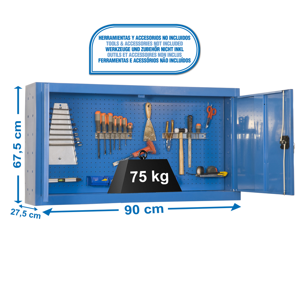 Armoire de rangement - 650x900x275 - Bleu - SIMON RACK - 8435104941799