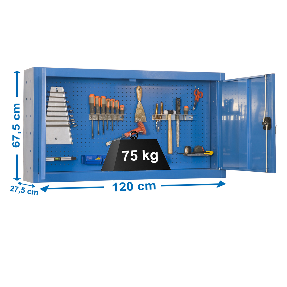 Armoire de rangement - 650x1200x275 - Bleu - SIMON RACK - 8435104941805
