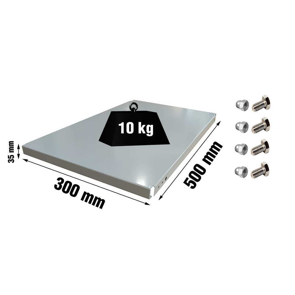 Plateau pour vestiaire 500x300x35 Gris - SIMON RACK - 8435104941935