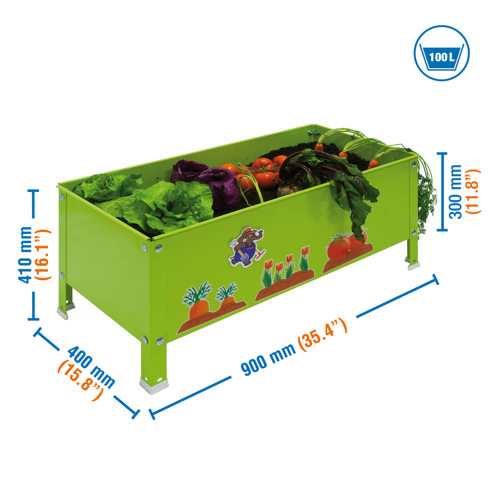 Jardinière extérieure - 410x900x400 - 1 niveau Vert - SIMON RACK - 8435104942352