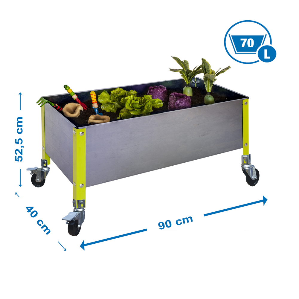 Jardinière mobile extérieure - 485x900x400 - 1 niveau Vert - SIMON RACK - 8435104952405