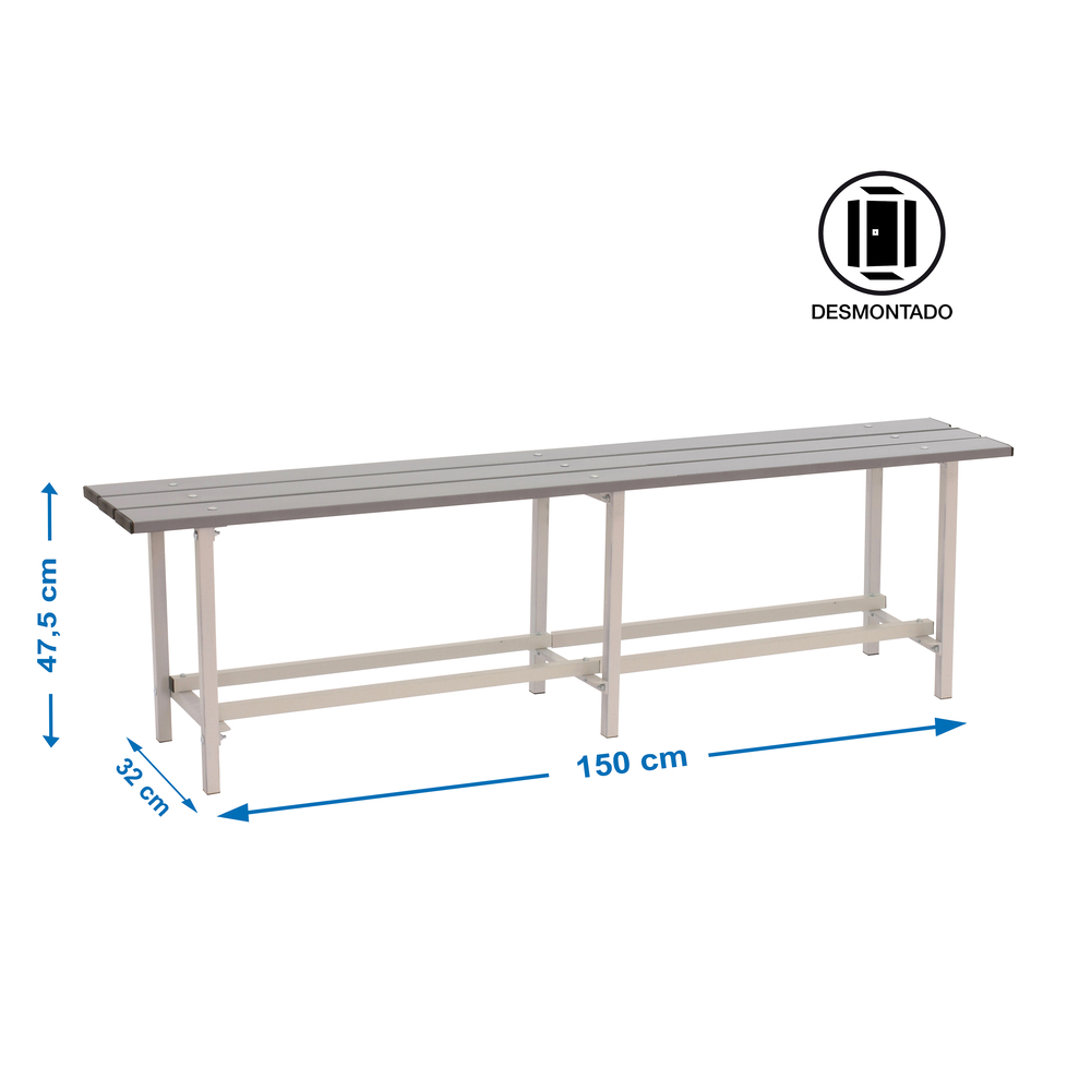 Banc de vestiaire 475x1500x320 - - SIMON RACK - 8435104986301
