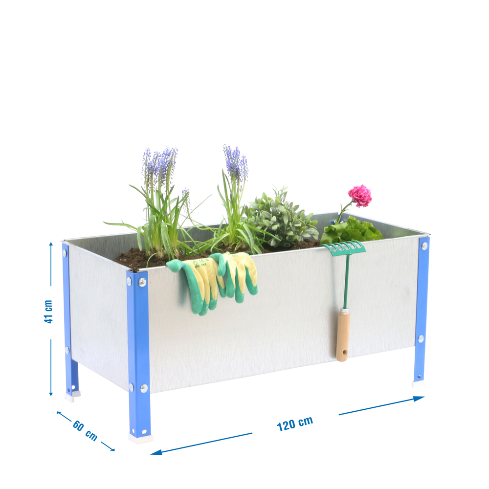 Jardinière extérieure - 410x1200x600 - 1 niveau Bleu - SIMON RACK - 8435104986554