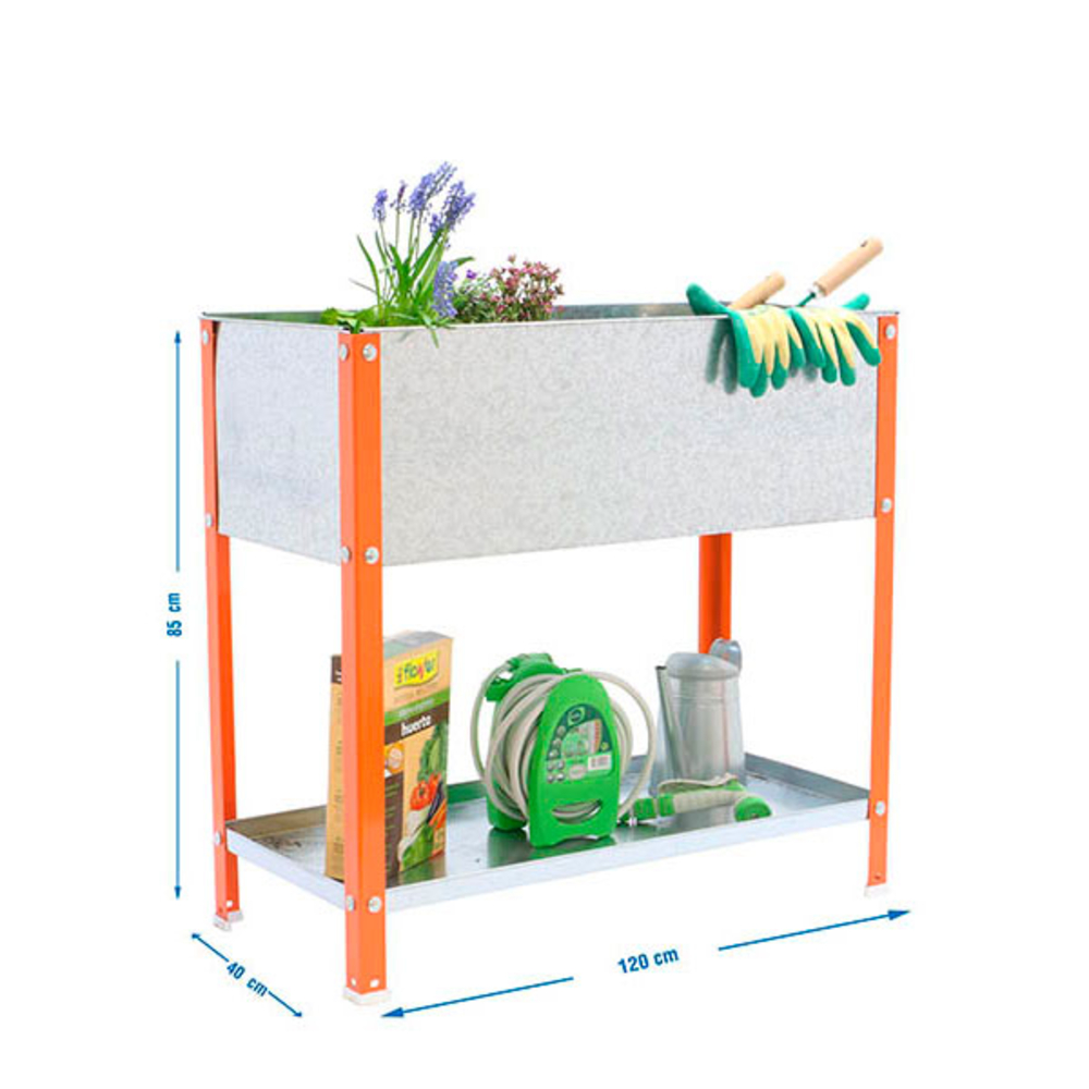 Jardinière extérieure - 850x1200x400 - 2 niveaux Orange - SIMON RACK - 8435104986677