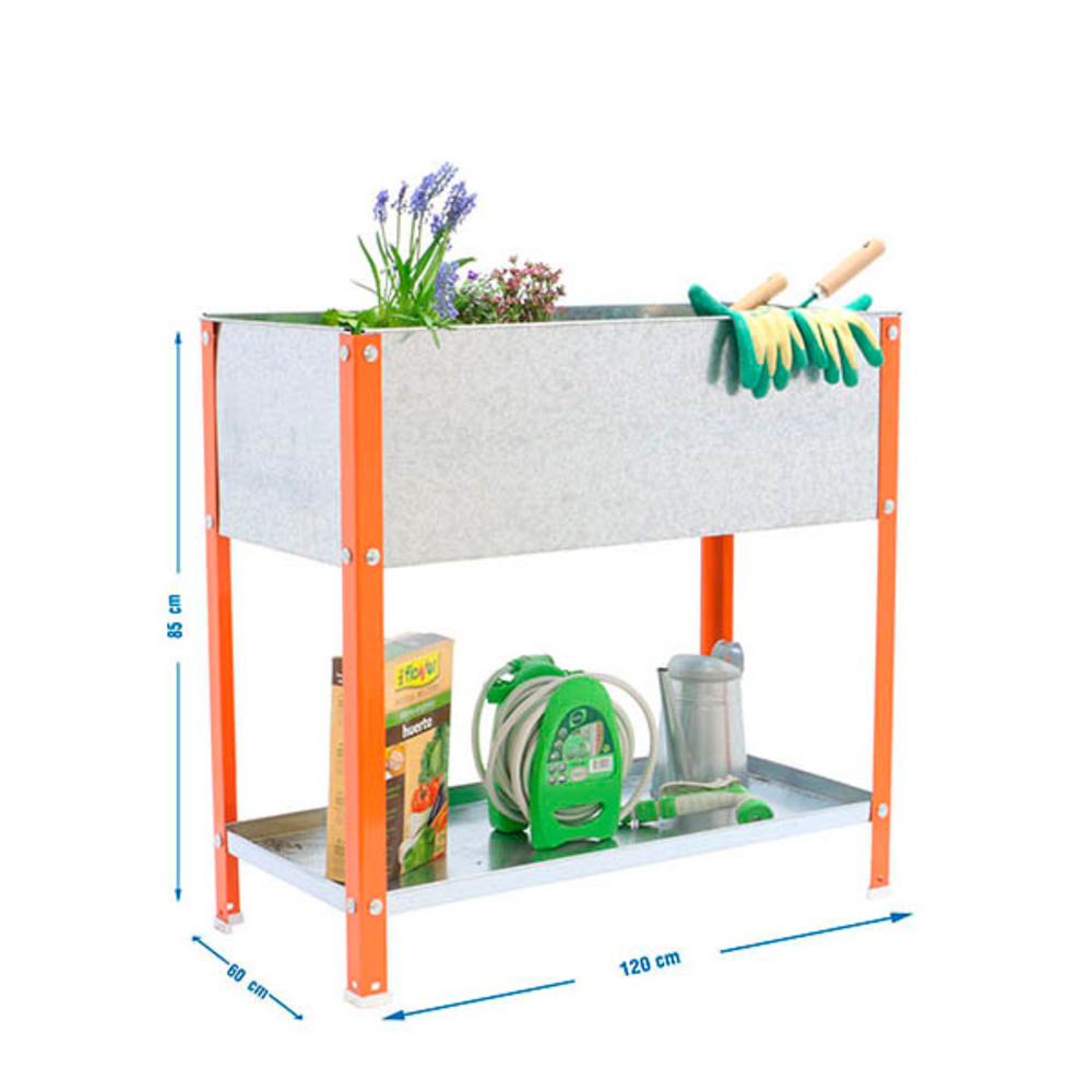 Jardinière extérieure - 850x1200x600 - 2 niveaux Orange - SIMON RACK - 8435104986684