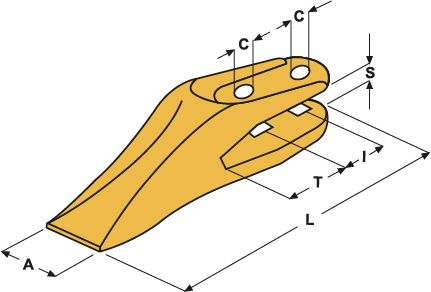 Dents à fourches centrales type case-new-holland  - E29