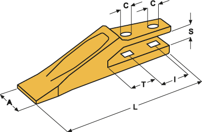 Dents à fourches pour machine caterpillar  - E32
