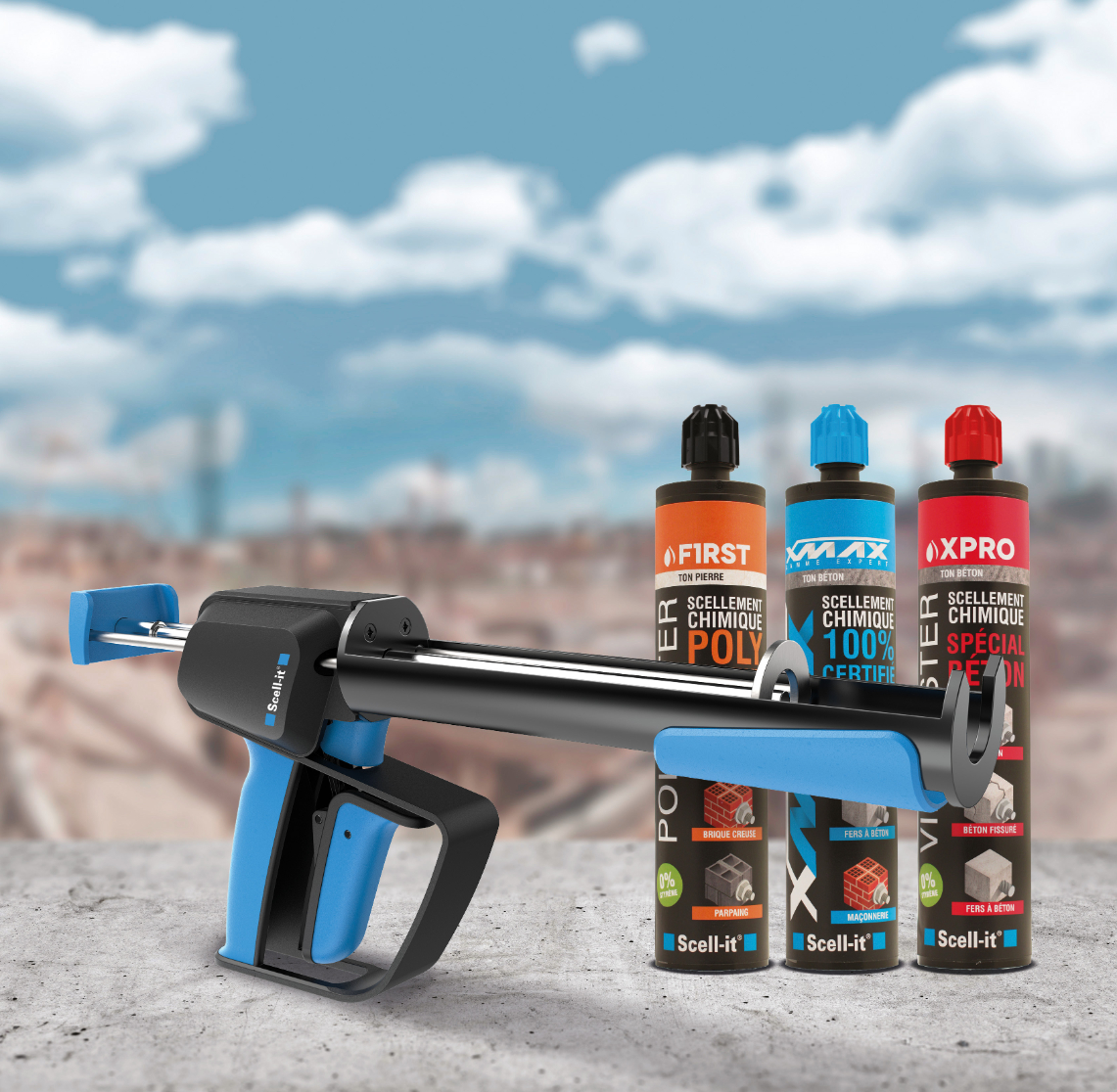 PISTOLET MANUEL ERGONOMIQUE PREMIUM - SCELL-IT - EASYPUSH300-C